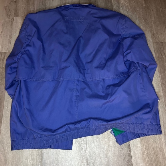 London Fog Blue and Green Jacket vintage print sz M - Picture 6 of 9